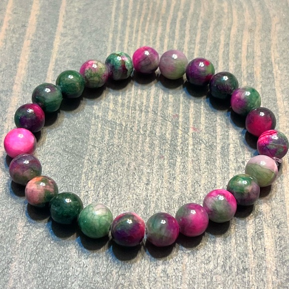 Hand Crafted Jewelry - 3/$15 Hand Crafted Pink and Green Beaded Bracelet